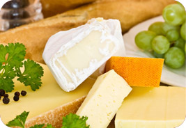 Distribución de quesos franceses